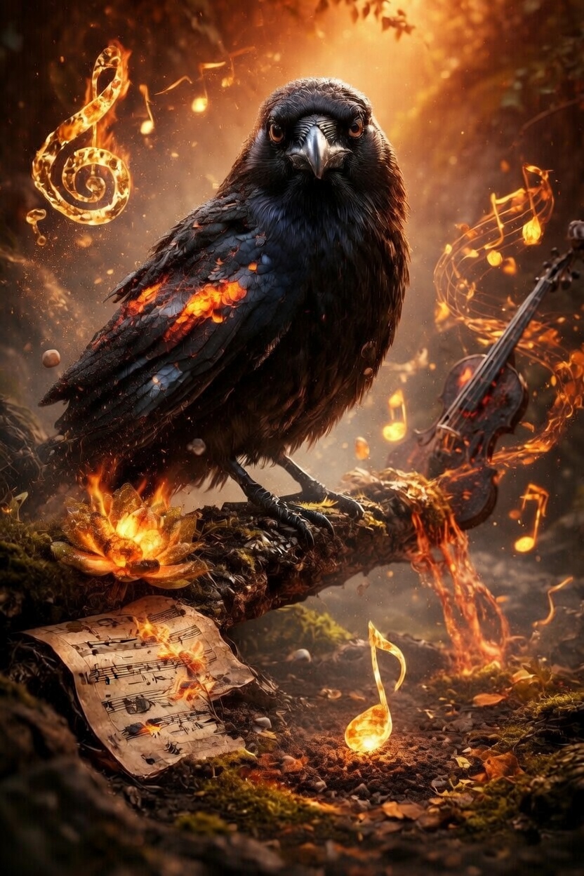 Kaelor, cuervo guardián del elemento fuego